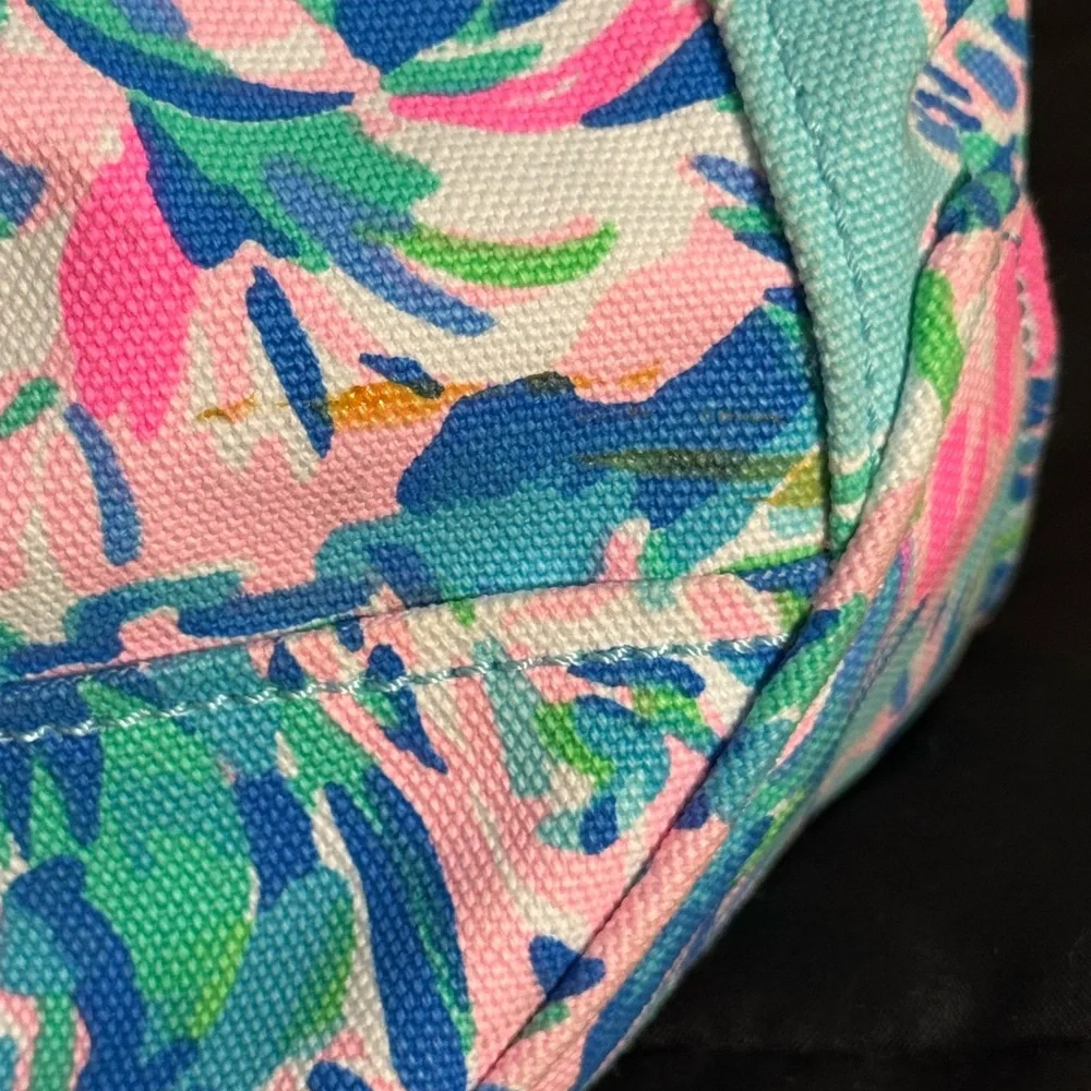 Lilly Pulitzer Blue and Pink Tropical Tote Bag - Picture 5 of 10